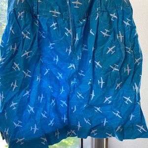 Homemade skirt with airplanes